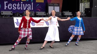 Scottish dancing display by Julie Young Dance Studios during the 2024 Perth Mela Festival Scotland [upl. by Faye619]