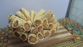 Вафельные трубочки со сгущенкой  просто и очень вкусно [upl. by Melantha572]