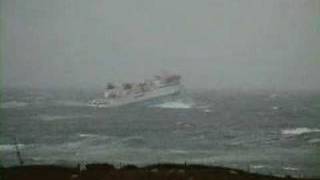 MV Hamnavoe in heavy seas [upl. by Dacey]