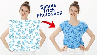 How to Place a Design on a TShirt in Photoshop  Simple Trick [upl. by Adalheid217]