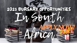 2025 BURSARY OPPORTUNITIES IN SAPart 1 [upl. by Taffy]