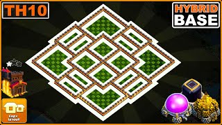 NEW BEST TH10 base 2023 Copy Link COC Town Hall 10 HybridTrophyFarming base  Clash of Clans [upl. by Reames]