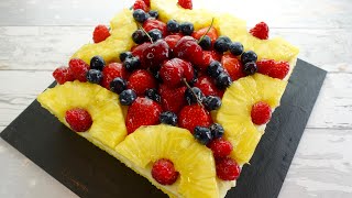 CREMA DE FRUTA CAKE  TORTA CON CREMA E FRUTTA [upl. by Norma]