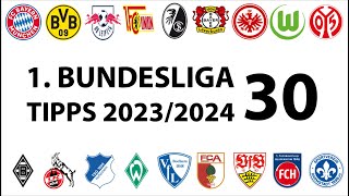 Bundesligatipps 1Liga  30Spieltag  Saison 20232024 [upl. by Orravan956]