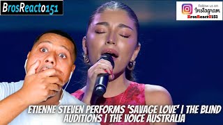 Etienne Steven Performs Savage Love  The Blind Auditions  The Voice Australia REACTION [upl. by Malissa]