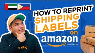 How to Reprint Your Label On Amazon Seller Central  Amazon Seller Tutorial  Beginner’s Guide [upl. by Yadnil]