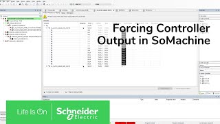 Forcing a Digital Controller Output in SoMachine  Schneider Electric Support [upl. by Nylimaj]