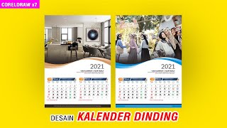 Cara Membuat Kalender dinding 2021 di Coreldraw [upl. by Assiral]