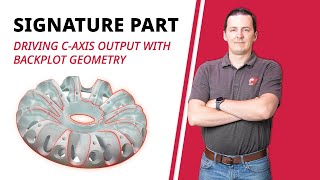 Driving CAxis Output with Backplot Geometry Demo  Mastercam 2023 Signature Parts [upl. by Yennor]