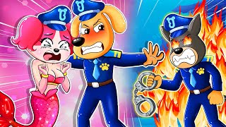 Sheriff Labrador Rescue Mermaid Papillon  Happy Ending Story  Police Paper Animation [upl. by Imogen]