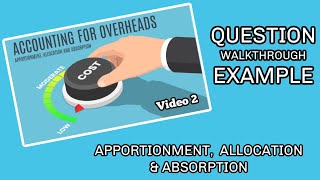 Overheads  Allocation  Apportionment  Absorption of overheads  Part 1 Cost Accounting [upl. by Eoz]