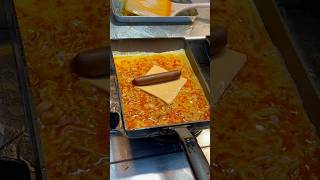 Spicy Ramyeon Omelette 😋 Korean Street Food shortvideo viralvideo [upl. by Enylorac]