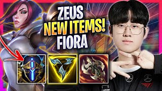 ZEUS TRIES FIORA WITH NEW ITEMS  T1 Zeus Plays Fiora TOP vs Udyr  Season 2024 [upl. by Aigil]