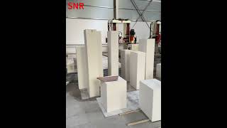 SNR Refractory fused AZS blocks machining workshop [upl. by Madancy]