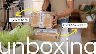 Unboxing MacBook Air M2 15quot y iPad Pro M1  Vlog [upl. by Lilaj]