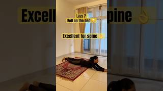 Rolling on the bed 🛌 Great for Spine 😀healthylifestyle selfcare homeworkout weightloss [upl. by Odlavu112]