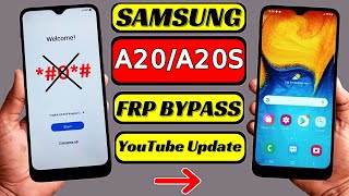 Samsung Galaxy A20A20S FRP Bypass Without PC  Fix YouTube Update  Google Account Unlock 2024 [upl. by Hoebart]