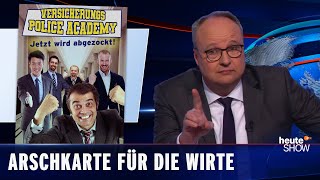 Corona Theoretisch zahlt eine Versicherung praktisch aber nicht  heuteshow vom 26032021 [upl. by Eilak]