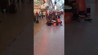 Street performers on Freemont Street las vegas Nevada lasvegas vacation freemontstreet lasvegas [upl. by Karlik24]