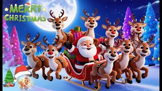 Merry Christmas  9 Little Reindeer  Christmas Song for Kids  Baby TV Nursery Rhymes amp Kids Songs [upl. by Aratahc429]