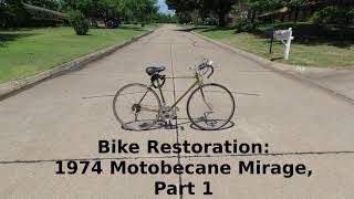 Bike Restoration Motobecane Mirage Part 1 [upl. by Cheyney]