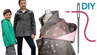 Jacke nähen für Anfänger – DIY Kinderjacke mit Kapuze quotANTONIAquot [upl. by Hortense]