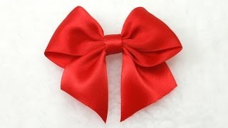 Make Simple Easy Bow DIY Ribbon Hair Bow Tutorial Bow 3 [upl. by Aneerak]