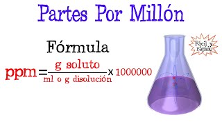 💥Calcular Partes Por Millón ppm de una disolución⚗️ Fácil y Rápido  QUÍMICA [upl. by Nollahs]