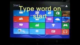 How To Open Microsoft Word in Windows 8 [upl. by Ehtyaf]