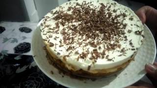 Banoffee pie tarte au caramel et aux banane حلوى من أرقى المخبزات الفرنسية مجهزة بالبيت [upl. by Marice363]