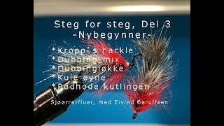 Fluebinding for nybegynnere  Steg 3 Rødhode kutlingen Sjøørretfluer med Eivind Berulfsen [upl. by Admama]