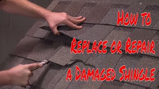 How to Replace or Repair a Damaged Shingle by RoofingIntelligencecom [upl. by Norrv]