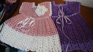 Vestido a crochet talla de 1 a 2 años [upl. by Acirahs]