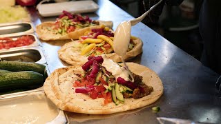 Best Lebanese Falafel Fatteh and Humms in Istanbul  Turkish Street Foods [upl. by Ayotl]