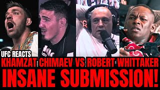 UFC Fighters REACT To Khamzat Chimaev vs Robert Whittaker FINISH [upl. by Heydon70]