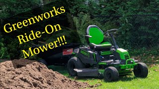 Greenworks Riding lawn mower Features design and my experience [upl. by Midas]