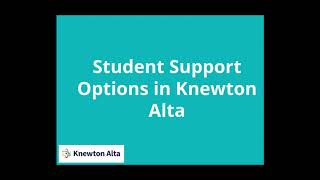 Student Support Options in Knewton Alta [upl. by Issie]