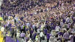 Whole Kansas State basketball team Wabash’s with Wildcat studentsfans [upl. by Niemad]