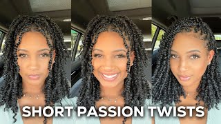 DIY Short Passion Twists  No Tension  Trendy Summer Style [upl. by Bendicty]