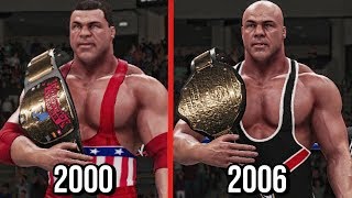 All Of Kurt Angle Title Wins In WWE  WWE 2K18 [upl. by Derdlim678]