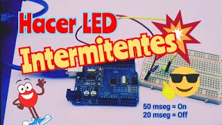 como programar luz intermitente con arduino y LED la práctica mas fácil [upl. by Morrill]