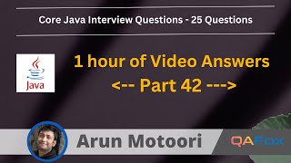 25 Java Interview Questions  Part 42 [upl. by Evatsug]