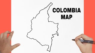 How To Draw Colombia Map [upl. by Oilejor]