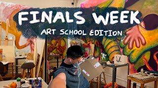 FINALS WEEK IN ART SCHOOL  painting sculpture and more 🌱 [upl. by Aihsaei]