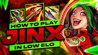 How to play Jinx in low Elo  Jinx ADC Gameplay Guide  League of Legends [upl. by Asseniv]