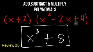 AddSubtractMultiply Polynomials  Free Online Review for Entrance Exam 5 [upl. by Assiron]