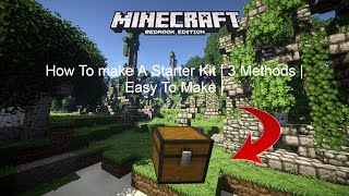 How To Make A Starter Kit Using Commands  3 Methods and EASY Bedrock Edition  PS4  XBOX [upl. by Celeski]