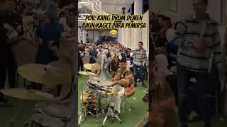 Kang Drum saingannya Kang Drum Thailand 😂🥁 drummer timurtengah darbuka music drums ngakak yt [upl. by Digirb331]