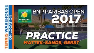 Bethanie MattekSands Practice at the BNP Paribas Open 2017 [upl. by Ayik186]