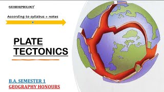 PLATE TECTONIC THEORYGEOMORPHOLOGY SEM 1GEOGRAPHY HONOURSDETAILED EXPLANATION WITH NOTES [upl. by Euqirat445]